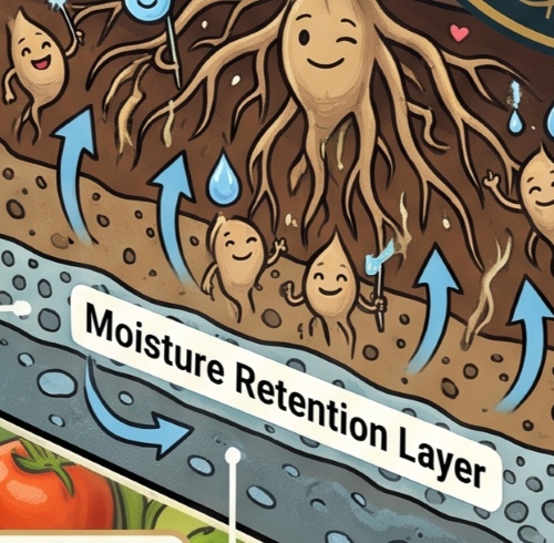Cartoon of happy plant root system
