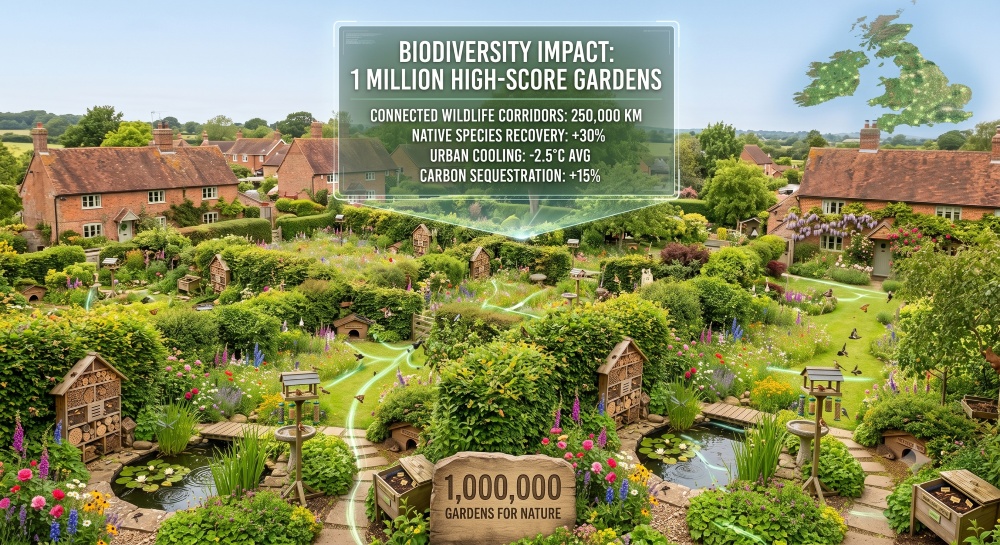 example of 1 million homes with bio diverse gardens