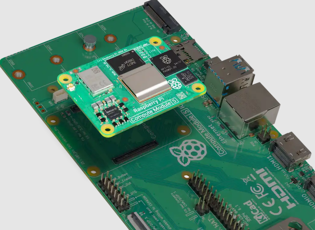 Raspberry Pi PC Example Photo of motherboard